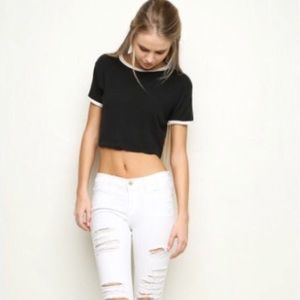 Brandy Melville Sporty Ringer Sweater